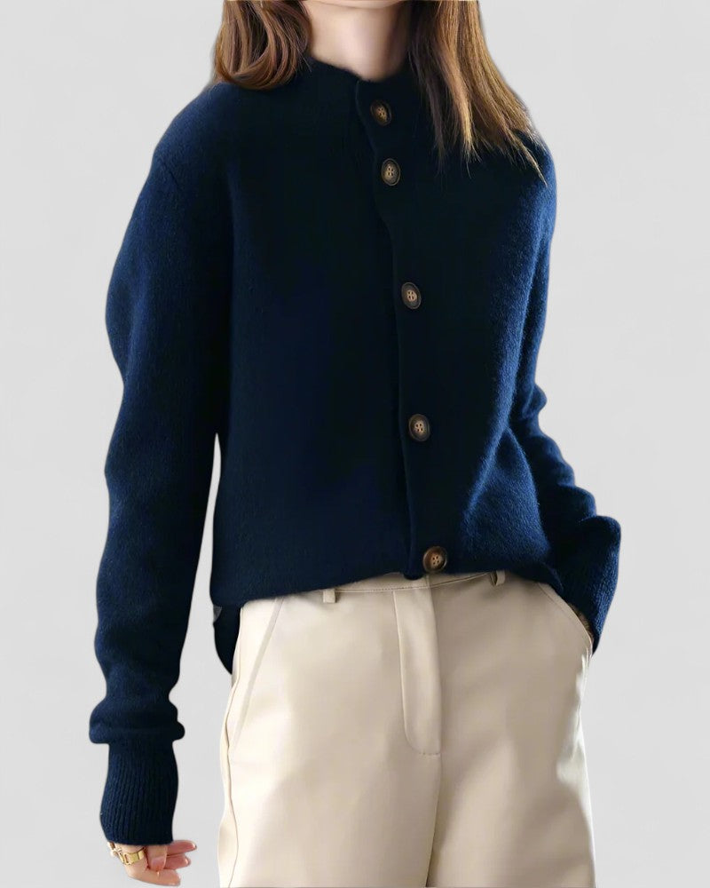 Damen-Strickjacke mit Knopfleiste 1