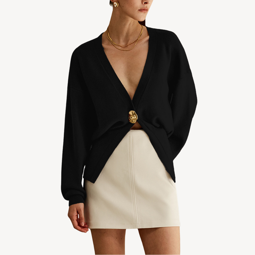 Damen-Strickjacke mit V-Ausschnitt | Loravelle 1