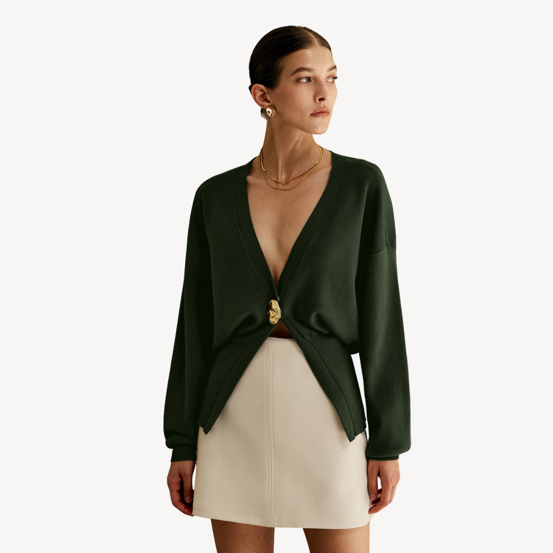 Damen-Strickjacke mit V-Ausschnitt | Loravelle 3