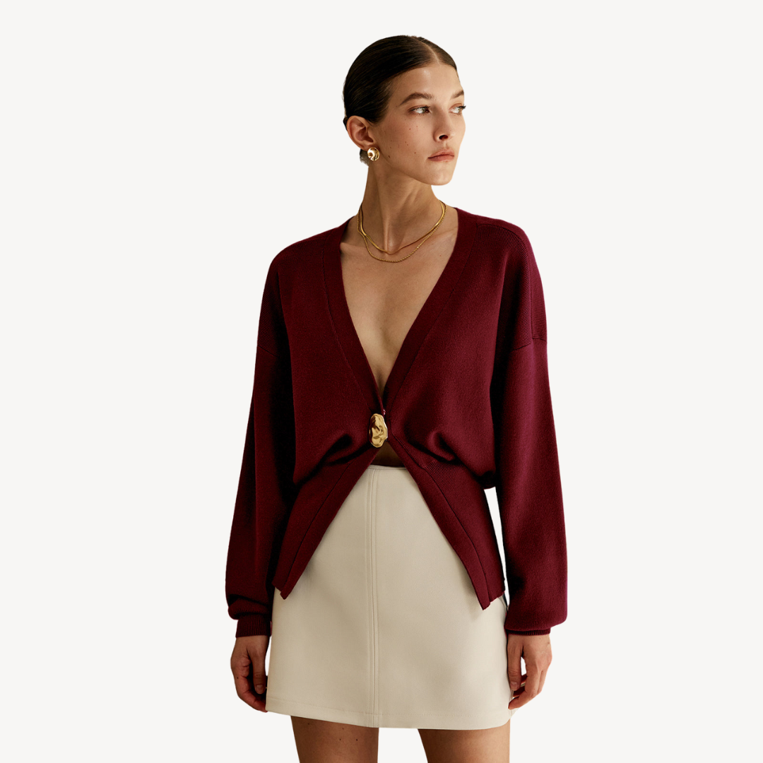Damen-Strickjacke mit V-Ausschnitt | Loravelle 5