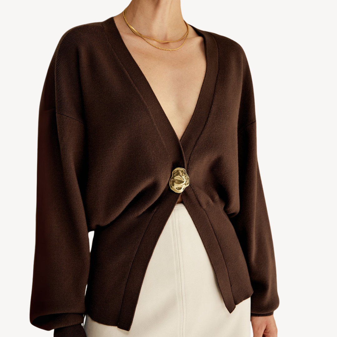 Damen-Strickjacke mit V-Ausschnitt | Loravelle 7