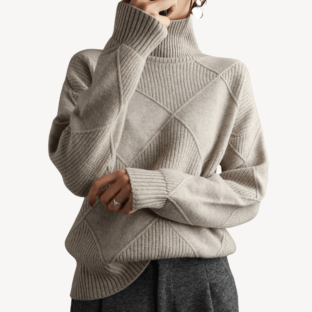 Damen-Strickpullover mit Rollkragen | Loravelle 3
