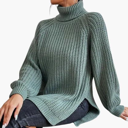 Damen-Strickpullover mit Rollkragen und langen Ärmeln 5