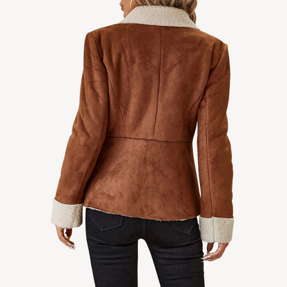 Damen-Wildlederjacke mit Fleecefutter | Loravelle 2