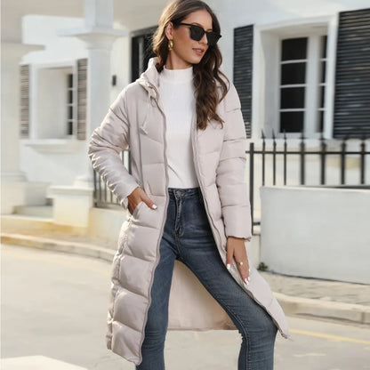 Damen Winterjacke Pufferjacke mit Kapuze Warm
