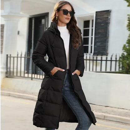 Damen Winterjacke Pufferjacke mit Kapuze Warm