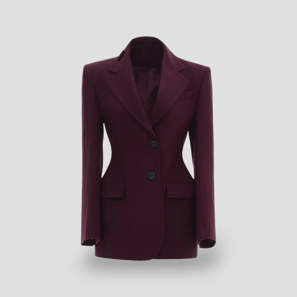 Damen Blazerkleid Langarm Tailored Jacket 0