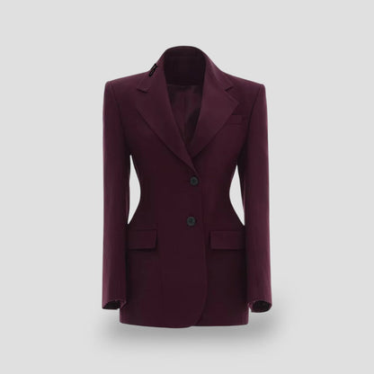 Damen Blazerkleid Langarm Tailored Jacket 0