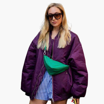 Damen Bomberjacke mit Reißverschluss und Pattentaschen 5