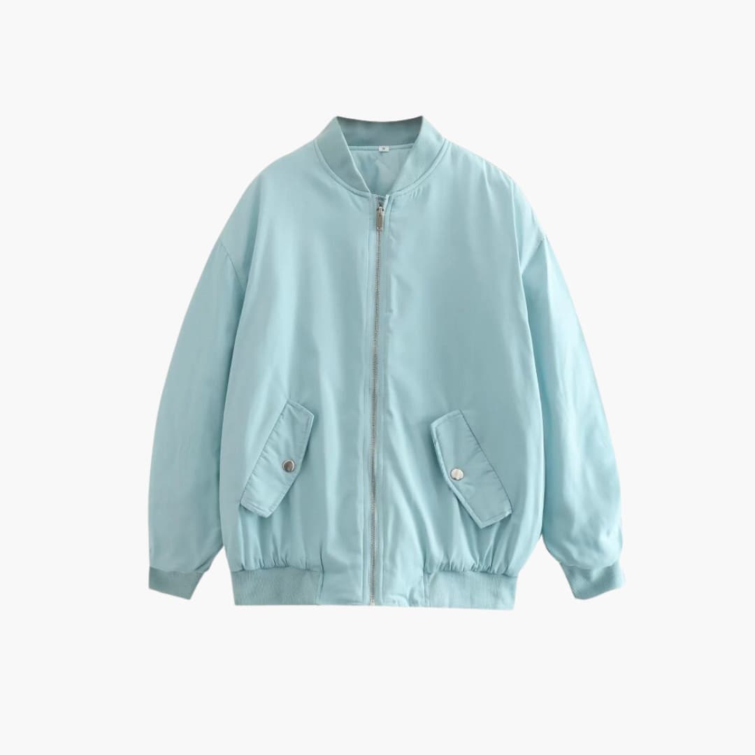 Damen Bomberjacke mit Reißverschluss und Pattentaschen 7