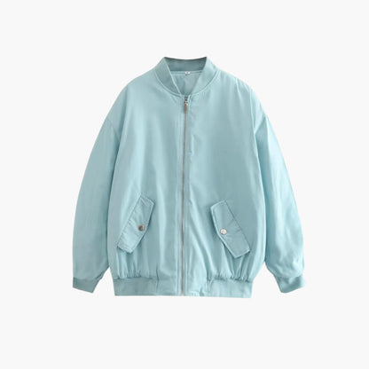 Damen Bomberjacke mit Reißverschluss und Pattentaschen 7