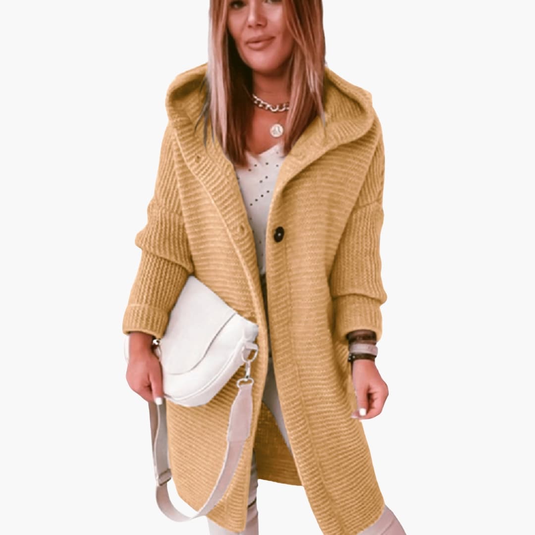 Damen Cardigan mit Kapuze 3