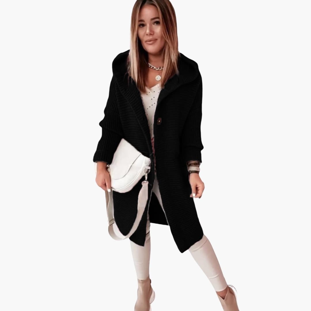 Damen Cardigan mit Kapuze 4