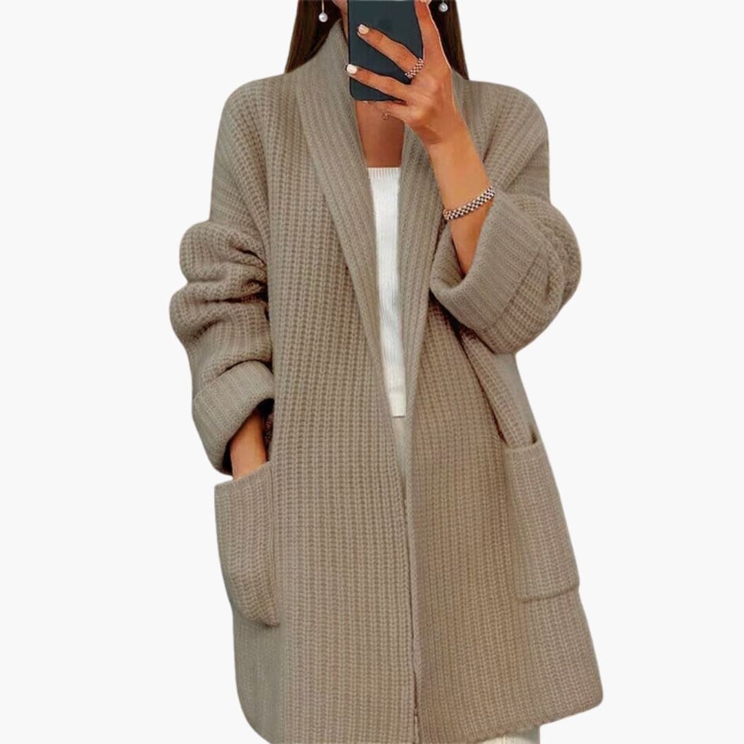 Damen Cardigan mit Seitentaschen 0