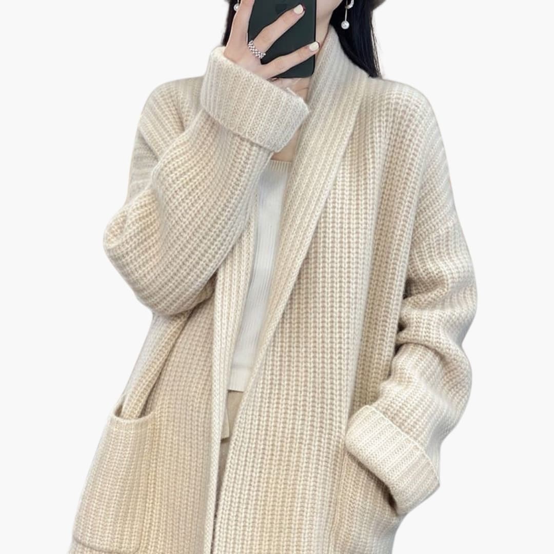 Damen Cardigan mit Seitentaschen 2