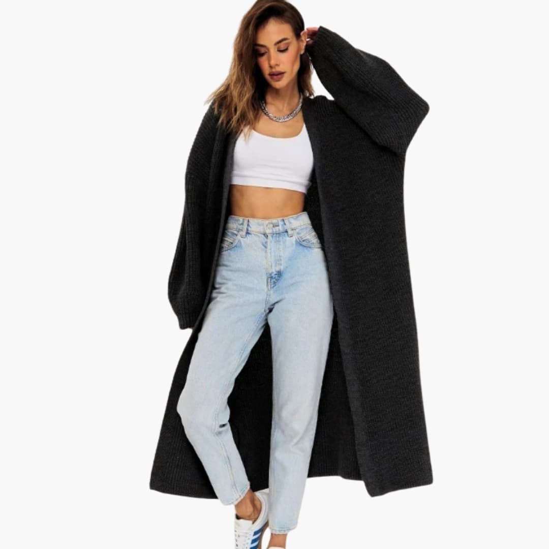 Damen Cardigan mit offenem Frontdesign 1