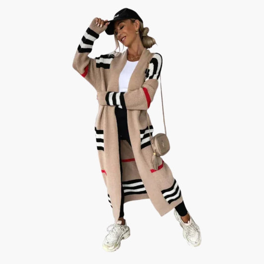 Damen Cardigan mit offenem Frontdesign und langen Ärmeln 0