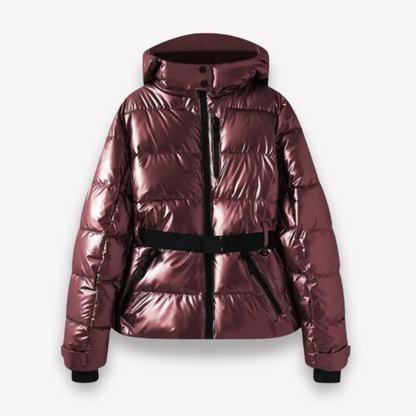 Damen Daunen-Pufferjacke mit Gürtel | Loravelle 10