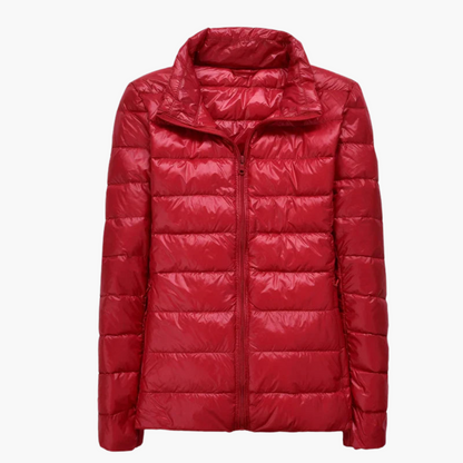 Damen Daunenjacke mit Kapuze und elastischen Bündchen 11
