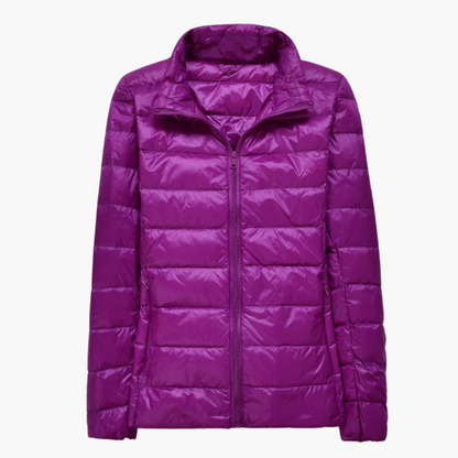 Damen Daunenjacke mit Kapuze und elastischen Bündchen 12