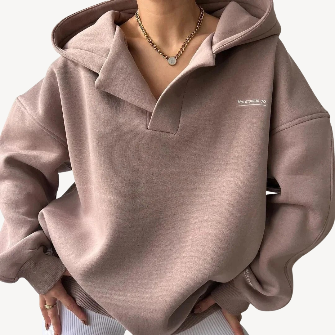 Damen Fleece Oversize Hoodie | Loravelle 0
