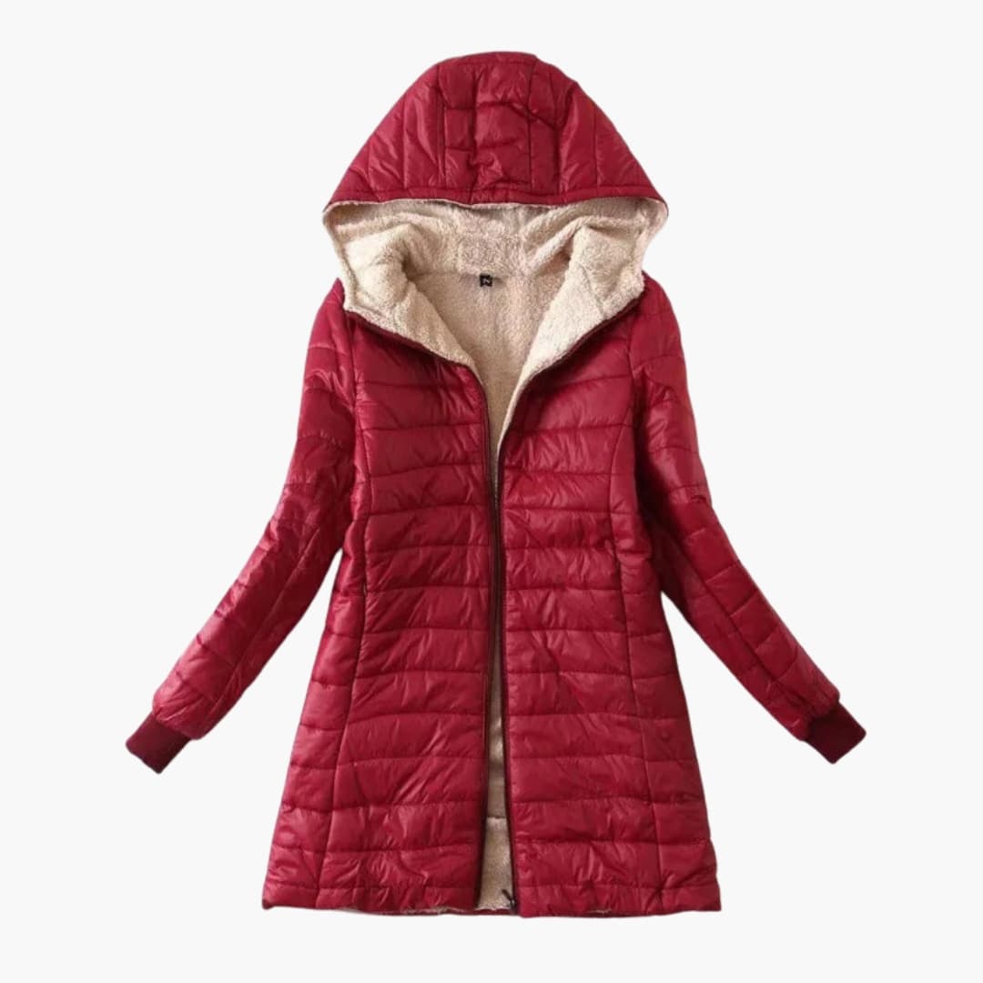Damen Kapuzenjacke mit Steppoberfläche 0