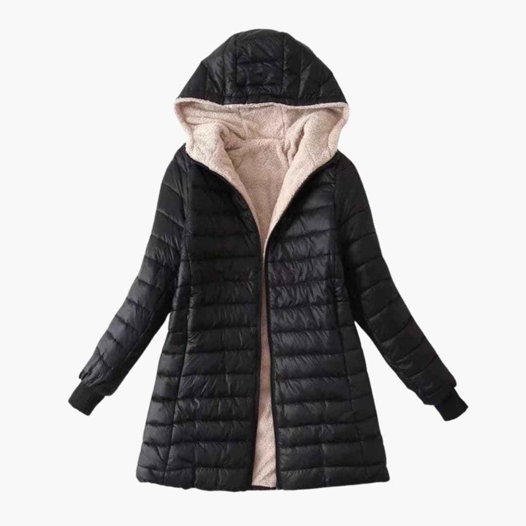 Damen Kapuzenjacke mit Steppoberfläche 1