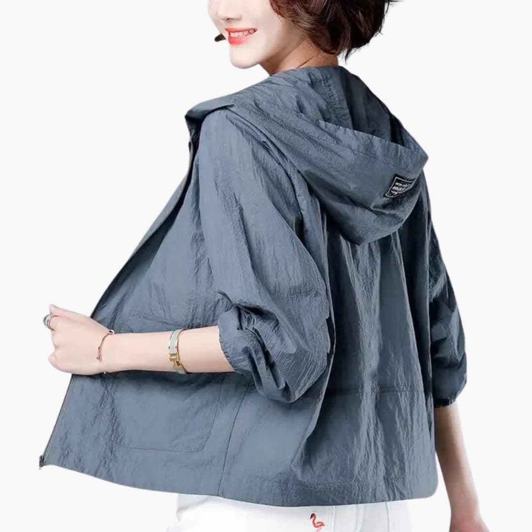 Damen Kapuzenjacke mit offener Vorderseite und aufgesetzten Taschen 2