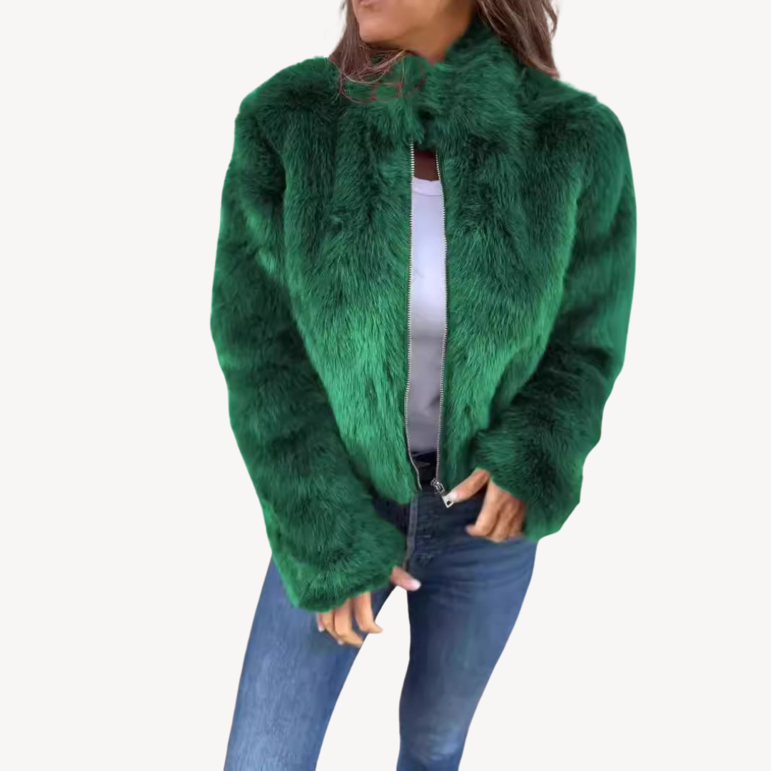 Damen Kunstpelz-Reißverschlussjacke | Loravelle 3