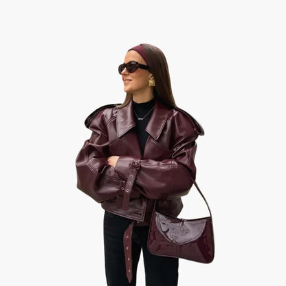 Damen Kurzjacke mit Reverskragen und Reißverschluss 0