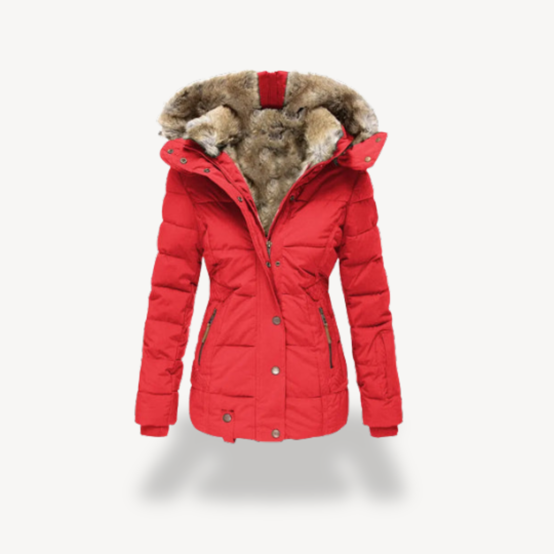 Damen Pufferjacke mit Kunstpelzkapuze | Loravelle 2