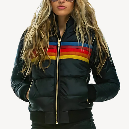 Damen Pufferjacke mit Streifen | Loravelle 0