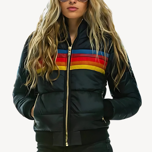 Damen Pufferjacke mit Streifen | Loravelle 0