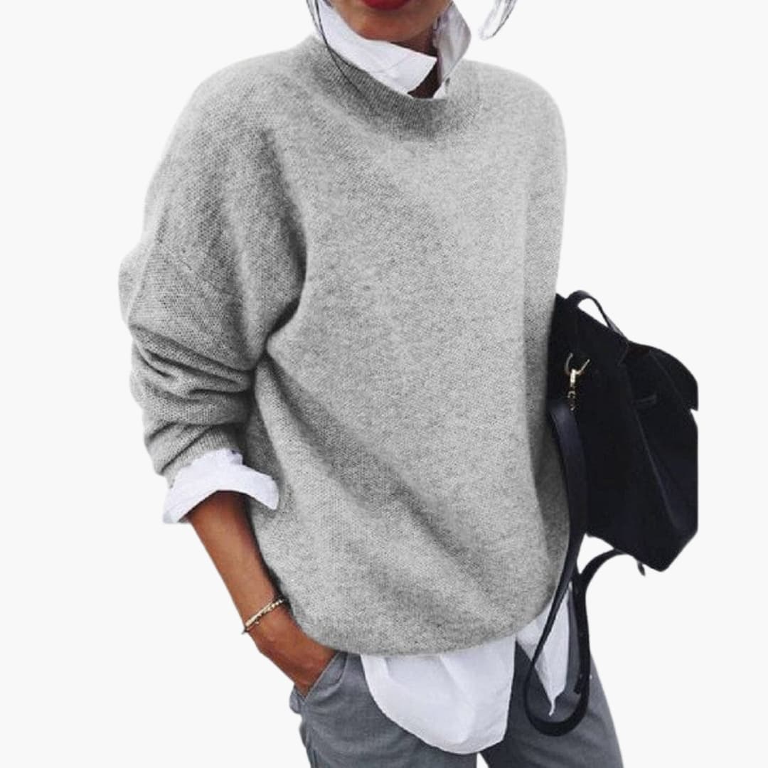 Damen Pullover mit Rundhalsausschnitt 0