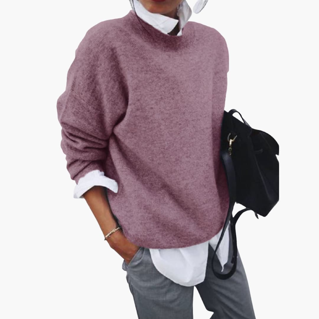 Damen Pullover mit Rundhalsausschnitt 1