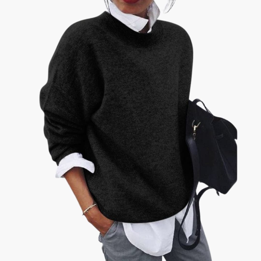 Damen Pullover mit Rundhalsausschnitt 2