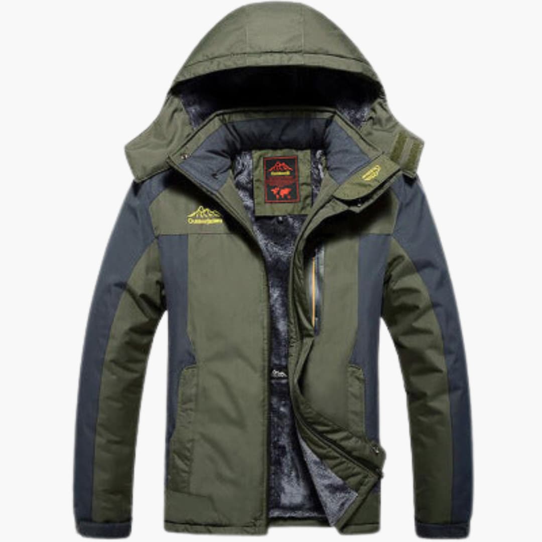 Damen Skijacke mit Kapuze, Reißverschluss und mehreren Taschen 1