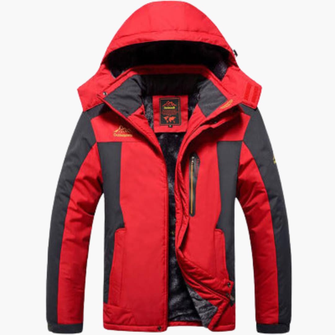 Damen Skijacke mit Kapuze, Reißverschluss und mehreren Taschen 2
