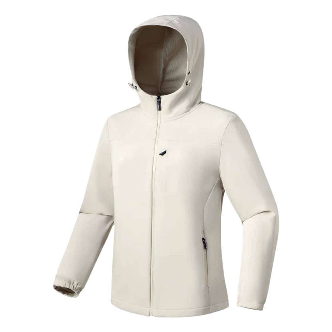 Damen Softshelljacke mit Kapuze und durchgehendem Reißverschluss 0