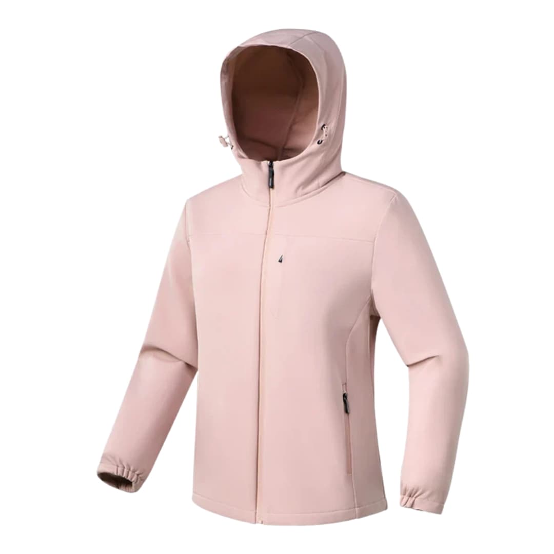 Damen Softshelljacke mit Kapuze und durchgehendem Reißverschluss 3