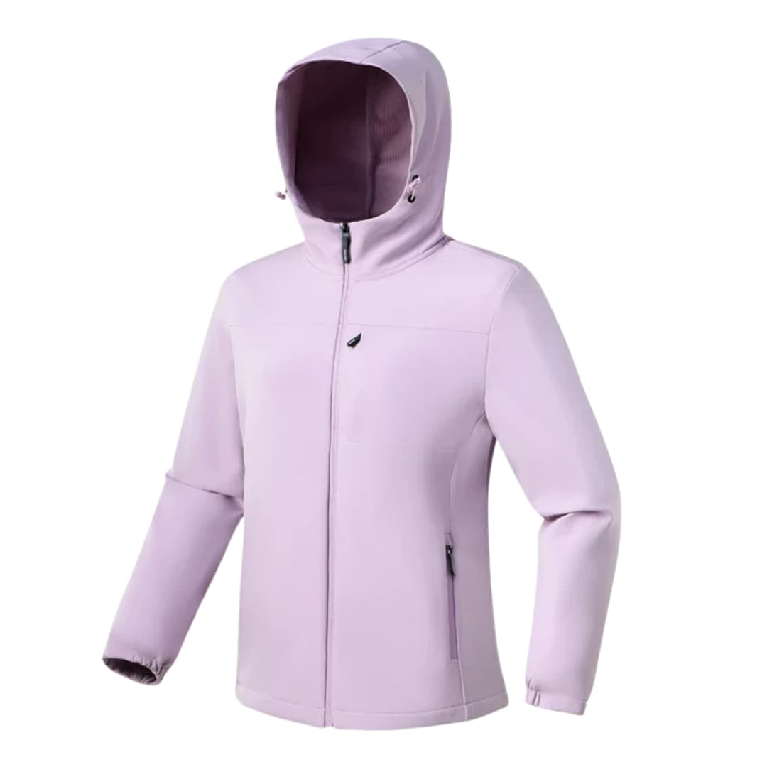 Damen Softshelljacke mit Kapuze und durchgehendem Reißverschluss 4