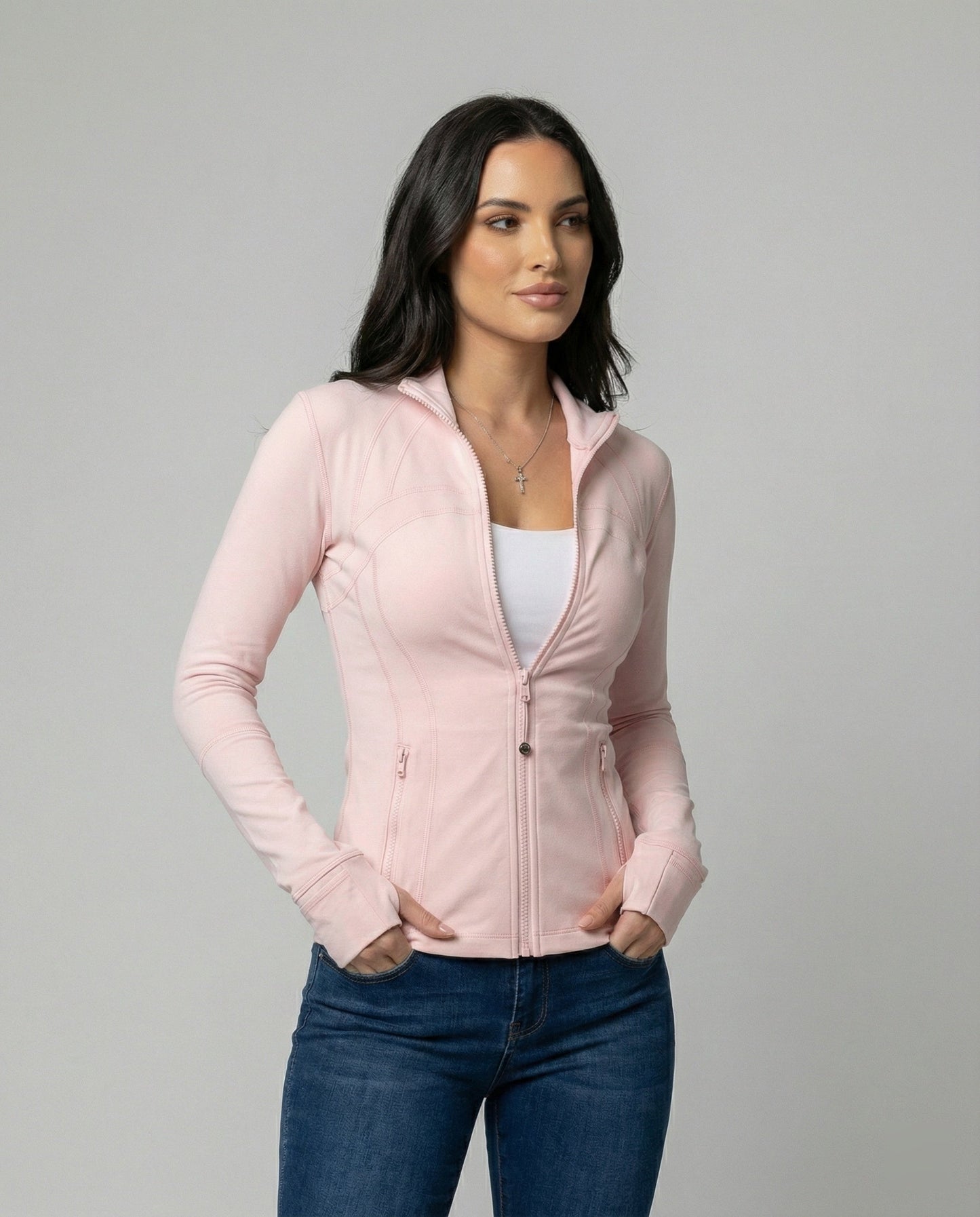 Damen Sportjacke Slim Fit Wasserabweisend für Yoga und Fitness - BerlinGlamour