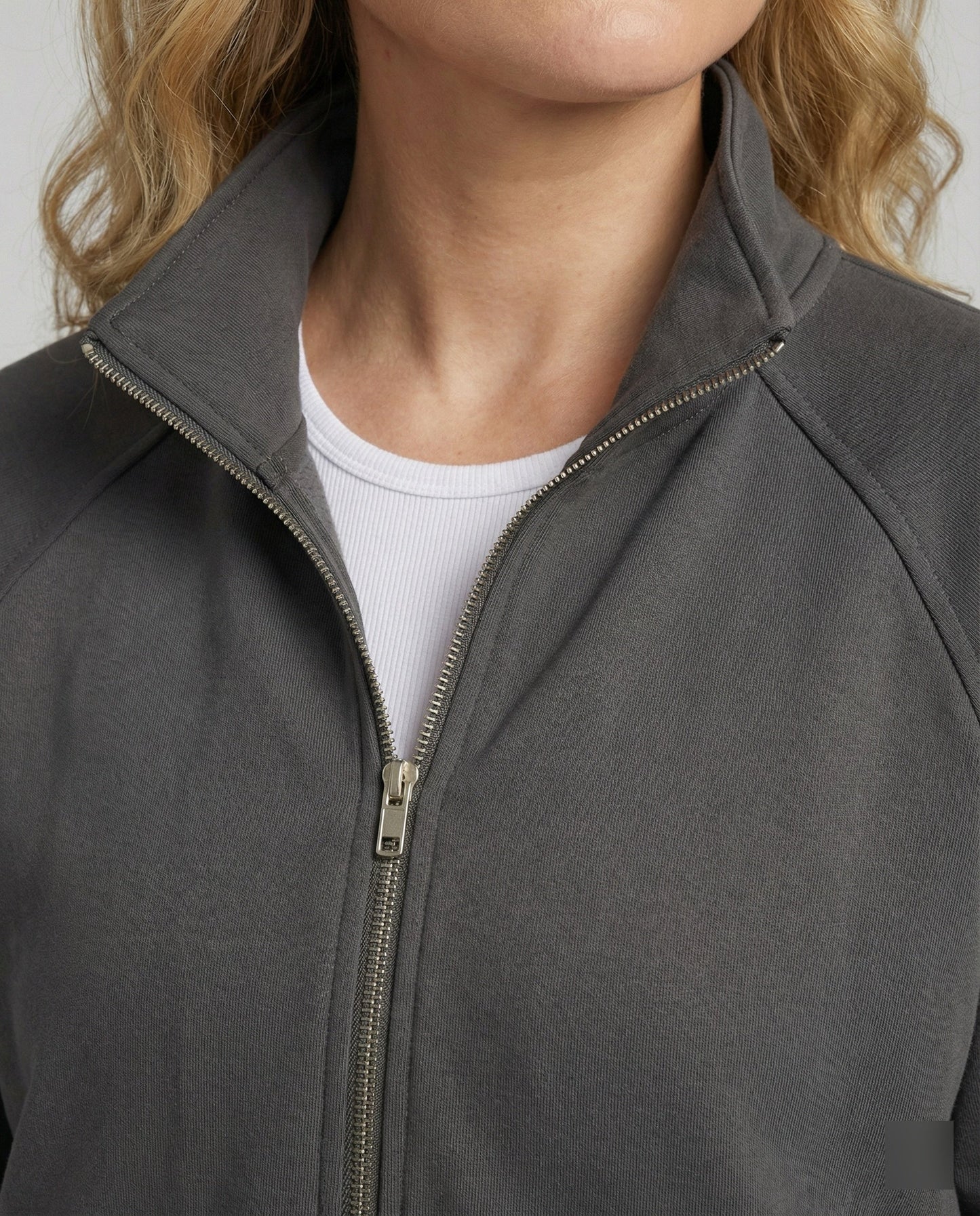 Damen Sportanzug Grau Zweiteiler Sweatshirt Locker Fit Frauen