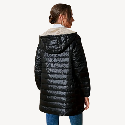 Damen Steppjacke mit Kapuze und Kunstpelzfutter | Loravelle 6