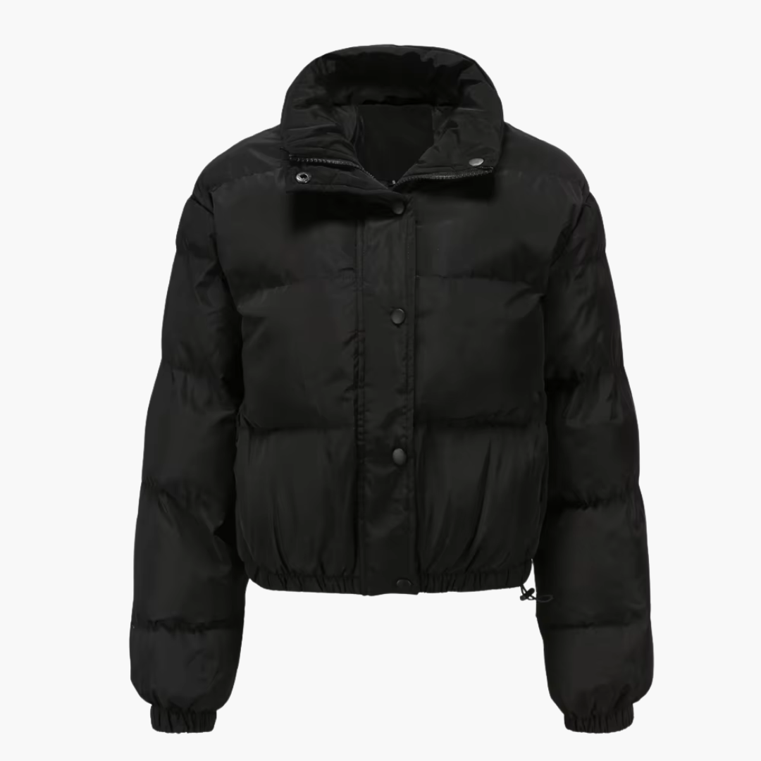 Damen Steppjacke mit Kapuze und Reißverschluss 0