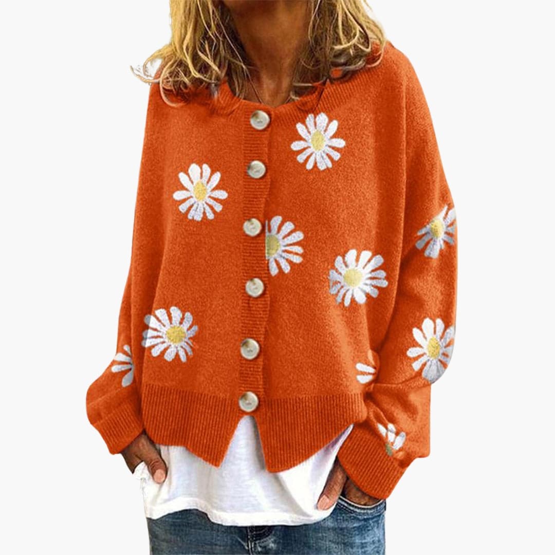 Damen Strickjacke mit Knopfleiste 1