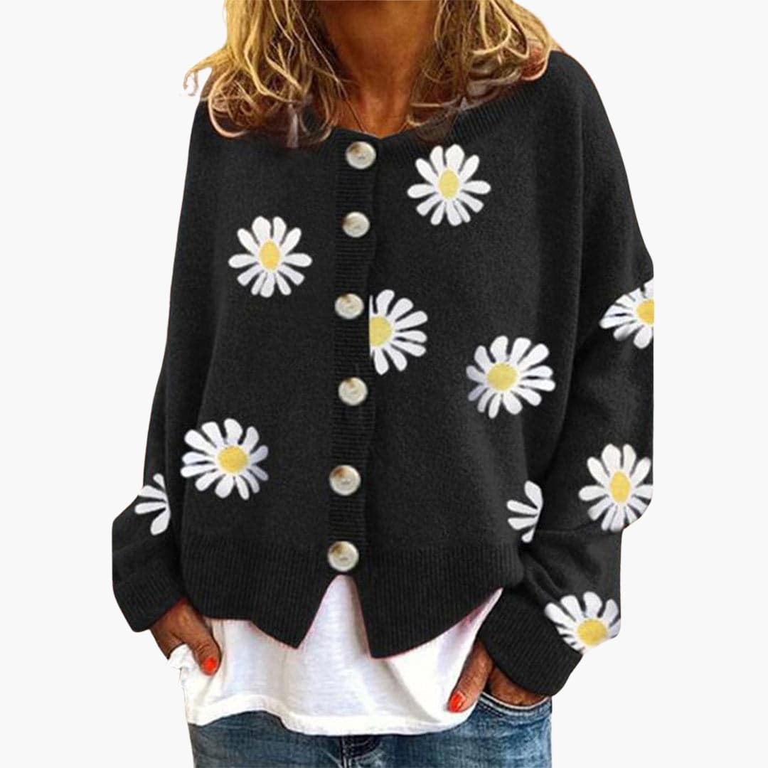 Damen Strickjacke mit Knopfleiste 2
