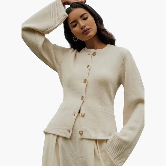 Damen Strickjacke mit offener Front und weiten Ärmeln 0