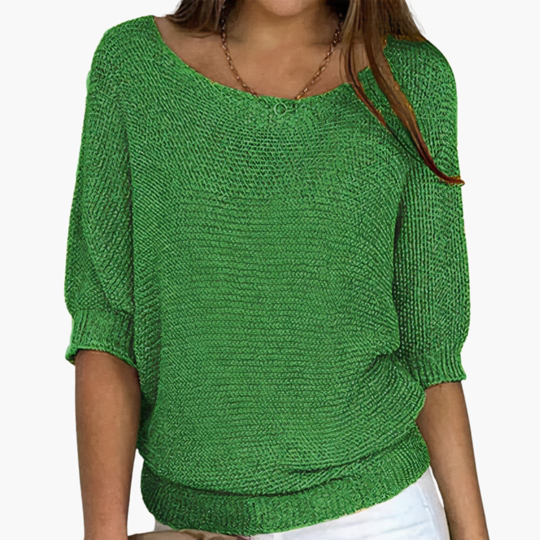 Damen Strickpullover mit Rundhalsausschnitt 0