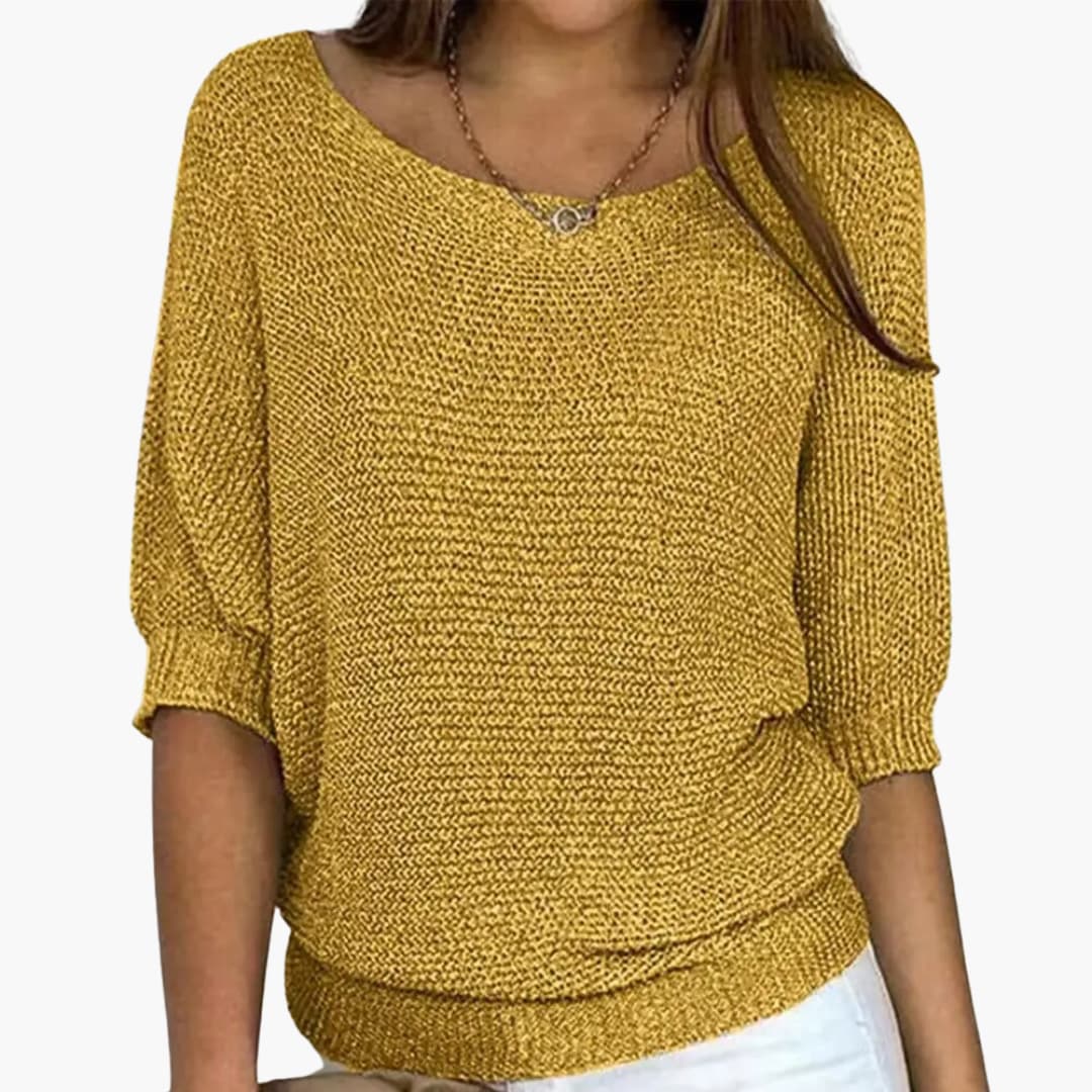 Damen Strickpullover mit Rundhalsausschnitt 4